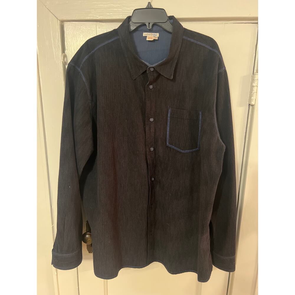 Cobalt 2 Carbon Black Brushed Corduroy Shirt XXL